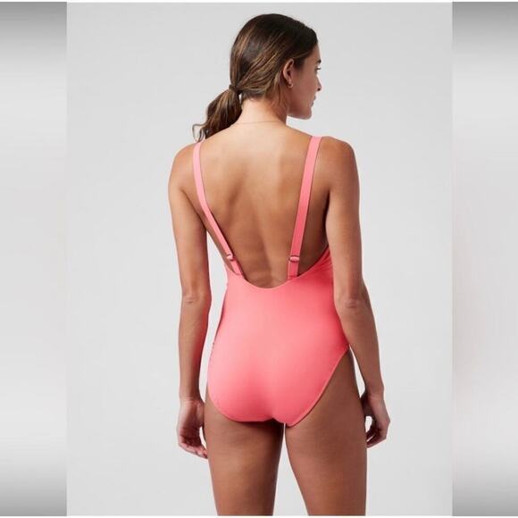 Athleta pink hermosa one piece swimsuit large nwt - Picture 2 of 13